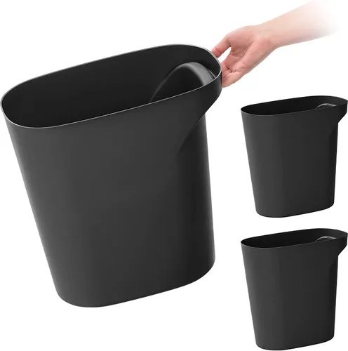 Vista 11 de IRIS USA Bote de basura pequeño Fabricado en Estados Unidos 6 galones Negro