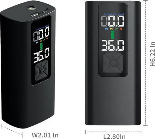 Vista 9 de Inflador de Neumáticos Compresor de Aire Portátil 150PSI Bomba de Aire Automática para Neumático de Coche Accesorios de Coche con Manómetro Digital