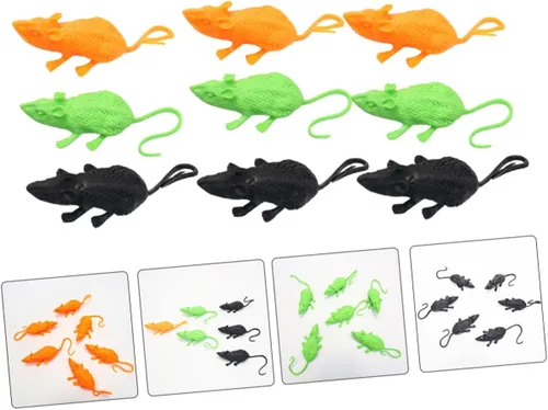 Vista 6 de Kisangel 18pcs Simulated Mouse Decor for Halloween Pranks and Scene Layout Creative Soft Mice for Haunted House and Decor
