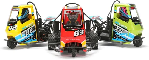 Vista 3 de HTLNUZD 1/8 RC X-Rider Flamingos 2.4G 3WD 2 en 1 ESC Triciclo eléctrico de alta velocidad para motocicleta Triciclo RTR Drift Vehículos para adultos