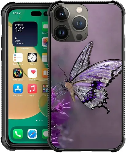 Vista 14 de CARLOCA Funda compatible con iPhone 15 Plus, diseño de gato Mumbai Clivia negro para iPhone 15 Plus, ultra protección, a prueba de golpes