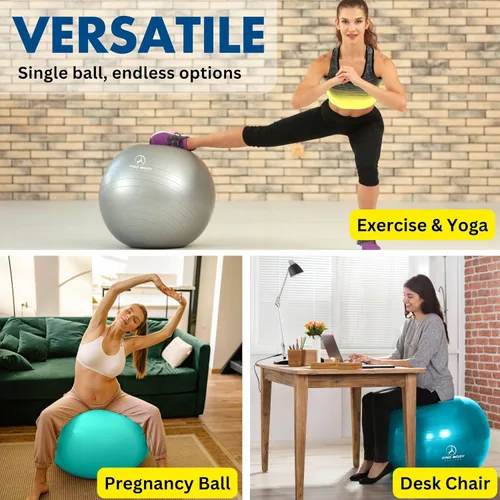 Vista 3 de ProBody Pilates Pelota de yoga - Pelotas de ejercicio, varios tamaños, para estabilidad, embarazo, entrenamiento y terapia física