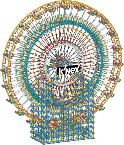 Vista 2 de K'NEX - Thrill Rides, Noria de 6 pies, Construcción STEM, Set de construcción creativa, Edades 16+
