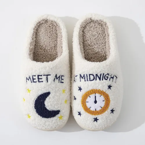 Vista 3 de Meet Me At Midnight Merch - Pantuflas para mujeres y hombres, pantuflas mullidas de dibujos animados, pantuflas de invierno acogedoras y suaves