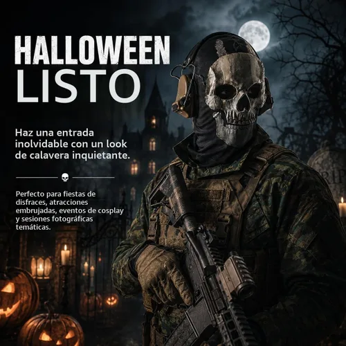 Vista 6 de Pasamontañas fantasma, máscara de esqueleto, máscara de esquí