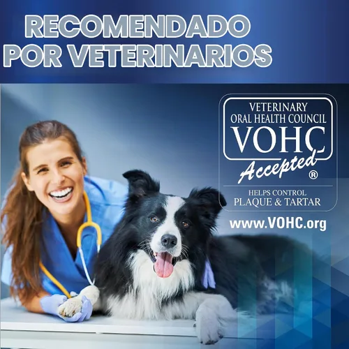 Vista 6 de Clenz-A-Dent ProDen PlaqueOff - Copos de salud bucal para perros y gatos, aceptados por VOHC, apoya el control de placa y sarro, refresca