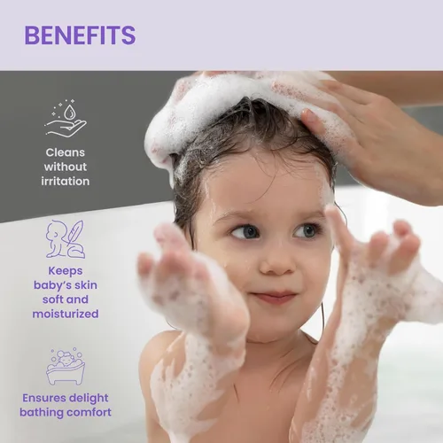 Vista 5 de Himalaya Gentle Baby Bath, Baby Wash, libre de parabenos, SLS/SLES y ftalatos (6.8 fl oz 1-PACK) Limpiador suave y no irritante para nutrir