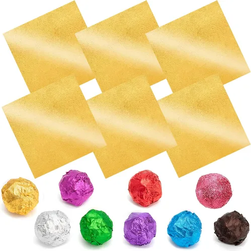 Vista 9 de Envolturas de caramelo de papel de aluminio – Papel de regalo de chocolate, 300 piezas, envoltorio de barra de chocolate casera, embalaje