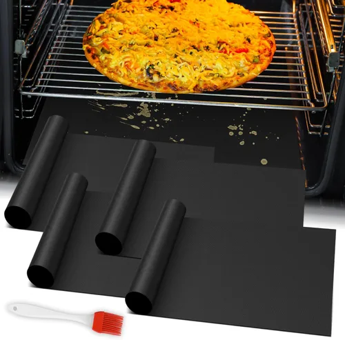 Vista 10 de Forro para el fondo del horno, fundas para freidoras de aire cortadas a medida, protector para estufas y esteras para parrillas, lámina de teflón
