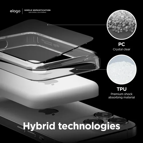 Vista 5 de Elago - Funda híbrida transparente para batería MagSafe Compatible con MagSafe, tecnología híbrida de PC + TPU, antiamarilleo, transparente, a