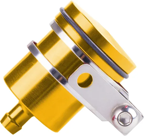 Vista 9 de Depósito de aceite universal de aluminio para motocicleta, depósito de líquido de freno, apto para Yamaha, Kawasaki, Honda, Suzuki, BMW y más (negro)