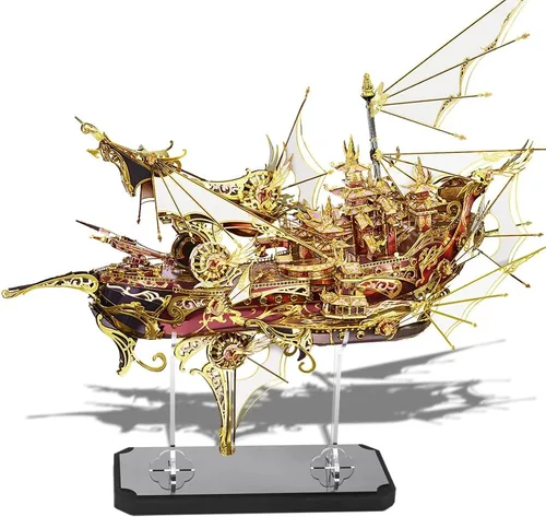 Vista 9 de Piececool LINGXIAO - Juego de rompecabezas asiáticos de metal 3D, kits de construcción de metal para adultos, rompecabezas de rompecabezas