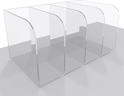 Vista 9 de Jumyee Organizador de carpetas de archivos de acrílico, caja organizadora de archivos colgante transparente para tamaño carta/A4, caja