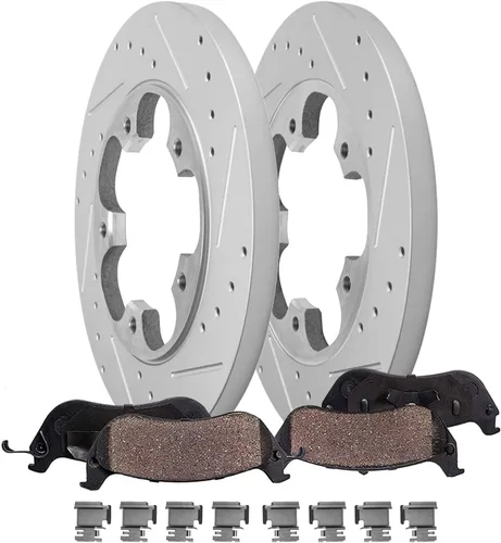 Vista 18 de Detroit Axle - Juego de pastillas de freno para pinza de freno delantera izquierda de repuesto para Express Savana 1500 2500 Tahoe Astro Yukon