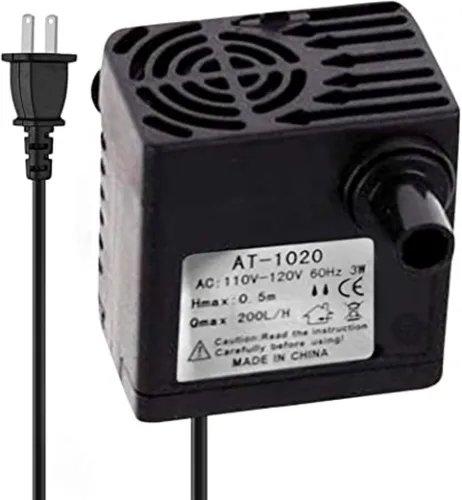 Vista 2 de SunGrow 55 GPH 3W pequeña fuente de agua sumergible para gatos y perros, bomba de agua para acuario, tanque de peces de acuario, mini bomba de agua
