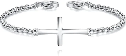 Vista 8 de Pulseras de alerta médica intercambiables mnmoom - Cadena de acero inoxidable con cierres de langosta - Solo cadena