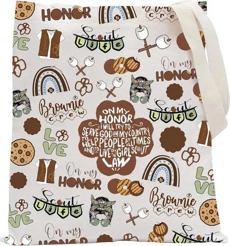 Vista 8 de POFULL Brownie Troop Gift Scout Brownie Bolsa Cosmética Scout Troop Regalos