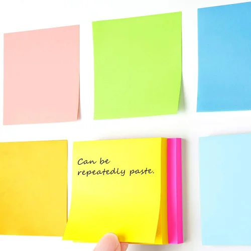 Vista 4 de 16 blocs de notas adhesivas emergentes de 3 x 3 pulgadas, colores brillantes, autoadhesivas, notas adhesivas superadhesivas, paquete de gran valor