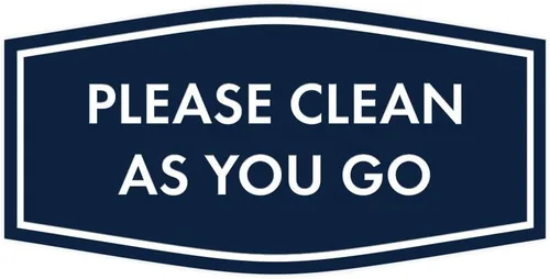 Vista 8 de Fancy Please Clean As You Go - Letrero (negro/plateado), tamaño mediano