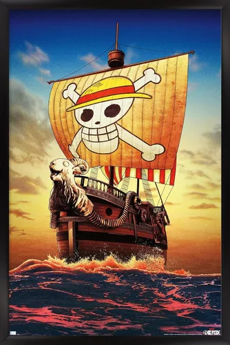 Vista 8 de Trends International Netflix One Piece - Póster de pared de una hoja, 14.72 x 22.37 pulgadas, versión enmarcada de caoba