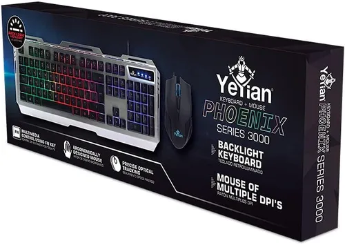 Vista 7 de Yeyian Combo de teclado y ratón Phoenix 3000 - Código YKP20706