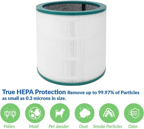Vista 2 de Reivn-Sky - Paquete de 2 filtros de repuesto compatibles con Dyson Pure Cool Link TP00 TP01 TP02 TP03 AM11 Tower Purifier