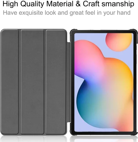 Vista 4 de Funda inteligente para Samsung Galaxy Tab S6 Lite de 10.4 pulgadas (modelos 2024/2022/2020), funda ligera con soporte triple y apagado automático