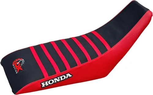 Vista 4 de Funda de asiento compatible con Honda 1999-2007 TRX400EX TRX 400EX TRX 400 EX Quad (rojo/negro)