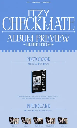 Vista 2 de Pre-Order ITZY CHECKMATE Mini Album 1ea ITZY Store Tarjeta de regalo K-POP SELLADA