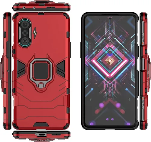 Vista 5 de Funda para Xiaomi Poco F3 GT y Redmi K40, carcasa magnética para montaje en coche, azul