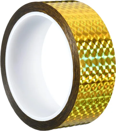 Vista 9 de PATIKIL Cinta prisma de 0.2 pulgadas x 55 yardas, adhesivo reflectante holográfico metalizado para detallar decoración de pared, arte, azul