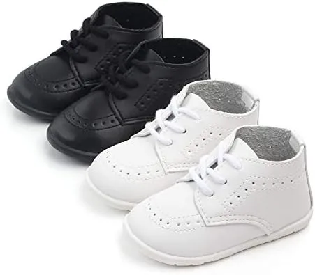 Vista 2 de Meckior Mocasines clásicos de piel sintética para niños y niñas zapatos de vestir Oxford para niños y niñas zapatos de vestir planos para caminar