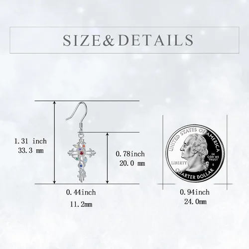 Vista 5 de POPLYKE Aretes celtas de 7 chakras de plata de ley 925 con nudo celta, aretes de aro para mujer, regalos de joyería