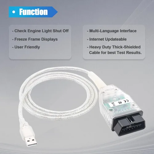 Vista 3 de Cable MINI VCI J2534 para vehículos Toyota Lexus Scion, OBD2 a USB J2534 herramienta de diagnóstico y reprogramación funciona con TIS Techstream