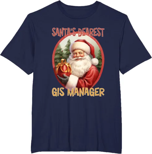 Vista 11 de GIS Manager Christmas Holiday Love Xmas T-Shirt Negro