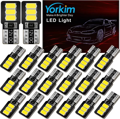 Vista 8 de Yorkim 3157 foco LED 6000K ámbar 2880 lúmenes 3156 foco LED de marcha atrás 3057 LED 4114 foco LED de día 3056 3457 foco LED de repuesto para luz