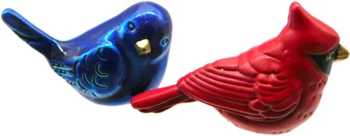 Vista 6 de Westmon Works Juego de baratijas con dije de bolsillo de cardenal y pájaro azul con ficha de metal conmemorativa con tarjeta de historia de leyenda