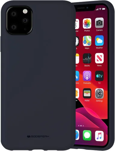 Vista 8 de GOOSPERY Funda de silicona líquida para Apple iPhone 11 Pro Max (6.5 pulgadas) Jelly Rubber Bumper Case con forro de microfibra suave (negro)