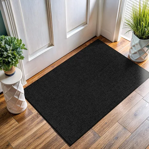 Vista 18 de Tapete de Puerta de Yute Fácil 2x3 Pies Interior Exterior Alfombras Naturales Alfombra de Fibra Sólida Alfombra de Área Tejida Boho Fácil de Limpiar