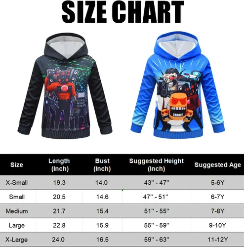 Vista 3 de CYWHFRTO Sudadera con capucha para niños de 5 a 12 años