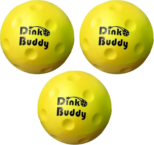 Vista 11 de Kelso Pickleball, pelotas de pickleball de espuma PU para reducir el ruido, mejora la coordinación ojo-mano, uso en interiores y exteriores, pelotas