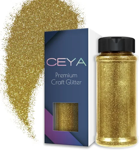 Vista 17 de Ceya Polvo de purpurina ultra fina de 3.8 onzas/110g, Admiral Blue Crafts Glitter de 1/128 pulgadas, 0.008 pulgadas, 0.2mm para slime, resina epoxi