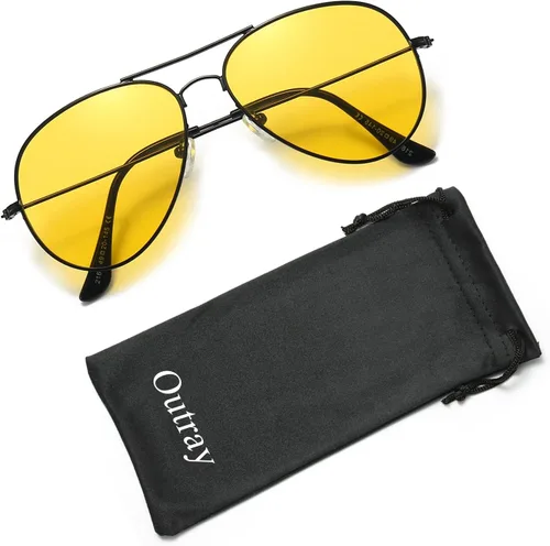 Vista 8 de Gafas de aviador Outray unisex, con visión nocturna, polarizadas