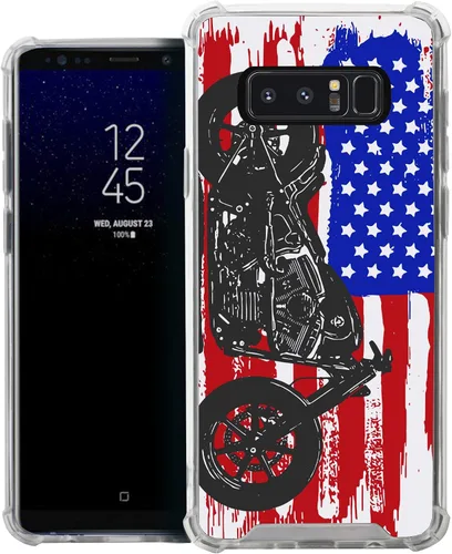 Vista 8 de CasesOnDeck Funda compatible con [Samsung Galaxy Note 8] Note 8, funda delgada y transparente de poliuretano termoplástico flexible con protección