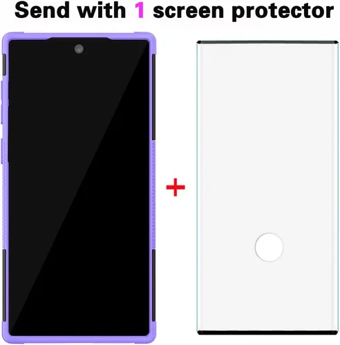 Vista 3 de Asuwish Funda de teléfono para Samsung Galaxy Note 10 5G con protector de pantalla de vidrio templado y soporte delgado, híbrida, resistente, funda