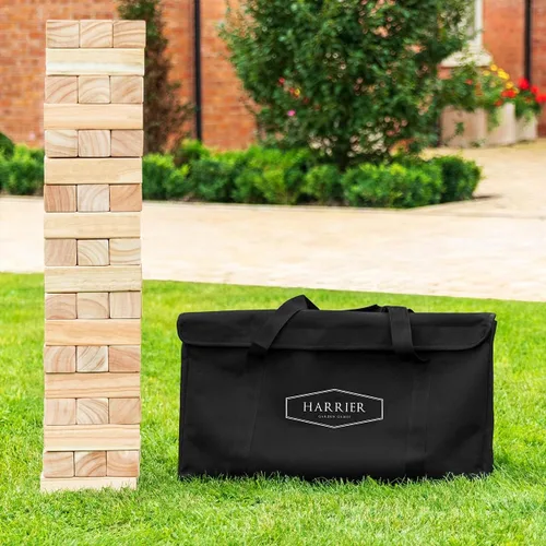 Vista 5 de Torre gigante [5 pies] Bolsa de transporte incluida Bloques de madera de pino premium