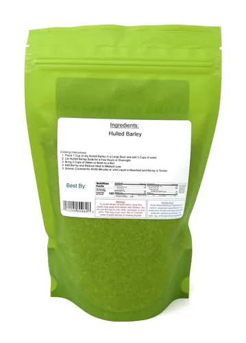 Vista 2 de Hulled Barley, Yankee Traders Brand - Bolsa resellable de 1 libra