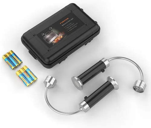 Vista 8 de FIREOR - Accesorios de iluminación para parrilla de barbacoa para exterior, luces LED magnéticas para BBQ con cuello de ganso flexible resistente a