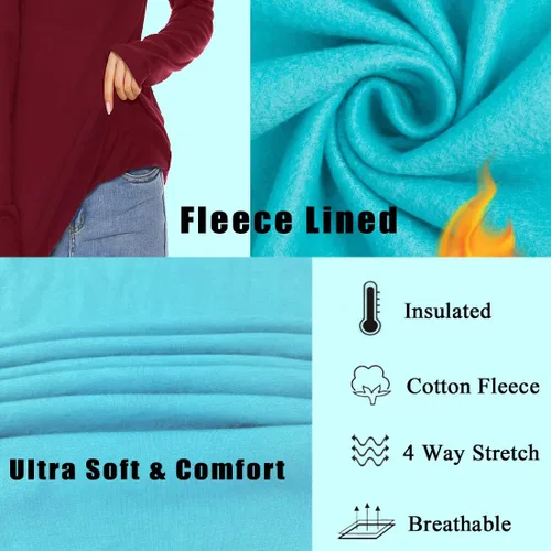 Vista 3 de TAIPOVE Suéter de manga larga con cuello de tortuga térmico para mujer ligero informal suave cómodo