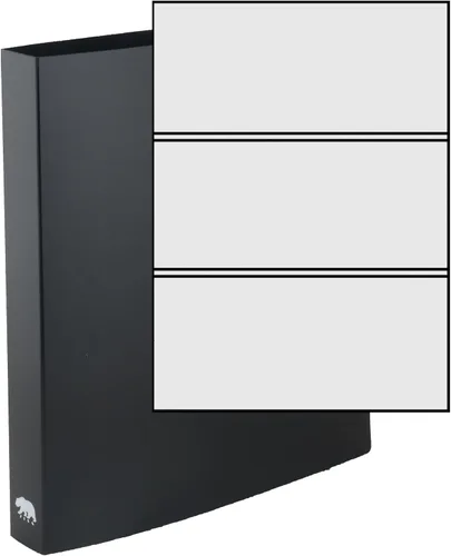 Vista 6 de Ursae Minoris Álbum económico de formato estándar con 3 anillos en D para hasta 40 billetes grandes/graduados, postales de hasta 8 x 5 pulgadas